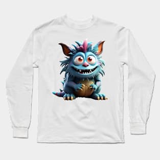 3D Funny Monster Tee Long Sleeve T-Shirt